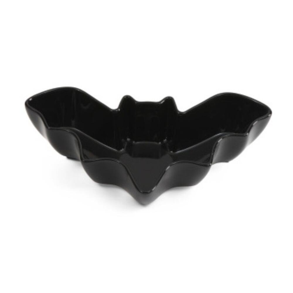 NEW R Squared 12" Black Figural Halloween Ceramic Bat Baker Baking Dish Decor